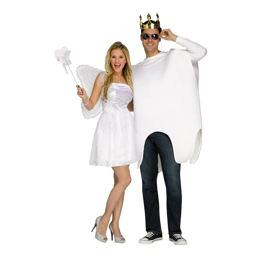 Celebrate Tooth Fairy and Tooth Adult Costume Set Fits XS XL‎ Halloween cosplay